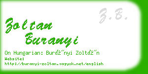 zoltan buranyi business card